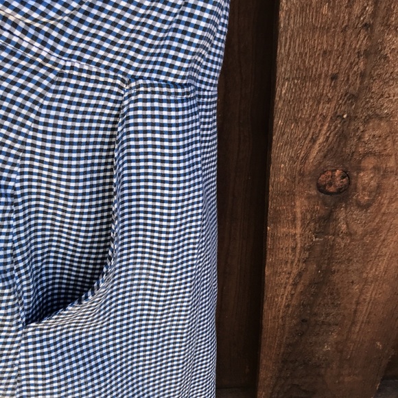 American Apparel Blue Plaid Romper Sz S - Picture 7 of 8